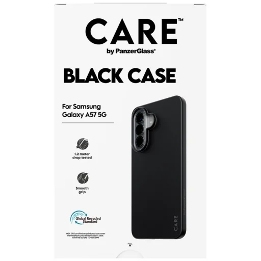 Samsung Galaxy A57 5G CARE by PanzerGlass divatos fekete tok - 3