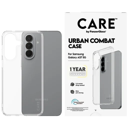 Samsung Galaxy A57 5G CARE by PanzerGlass Flagship Urban Combat tok, átlátszó - 2