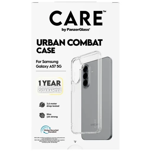 Samsung Galaxy A57 5G CARE by PanzerGlass Flagship Urban Combat tok, átlátszó - 3