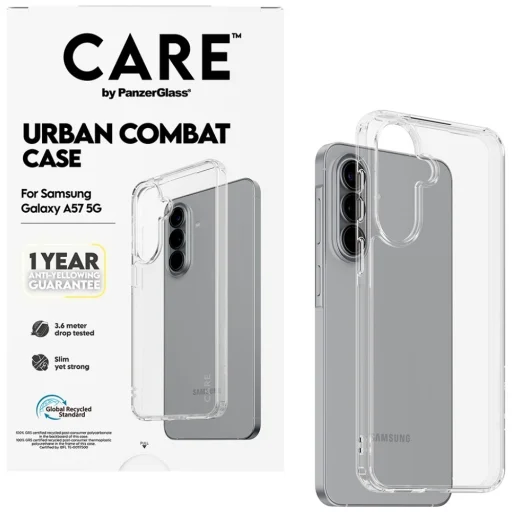 Samsung Galaxy A57 5G CARE by PanzerGlass Flagship Urban Combat tok, átlátszó - 5