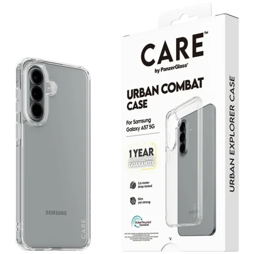 Samsung Galaxy A57 5G CARE by PanzerGlass Flagship Urban Combat tok, átlátszó - 6