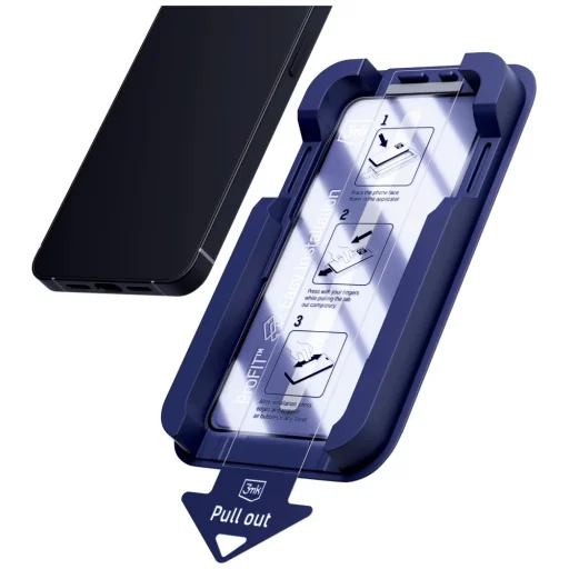 iPhone 17 Pro 3MK HardGlass Max applikátorral fekete üvegfólia - 2
