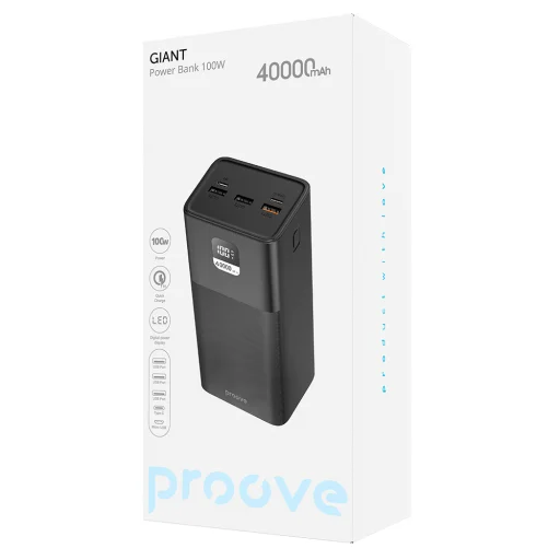 Proove Giant 100W 40000mAh fekete powerbank - 4