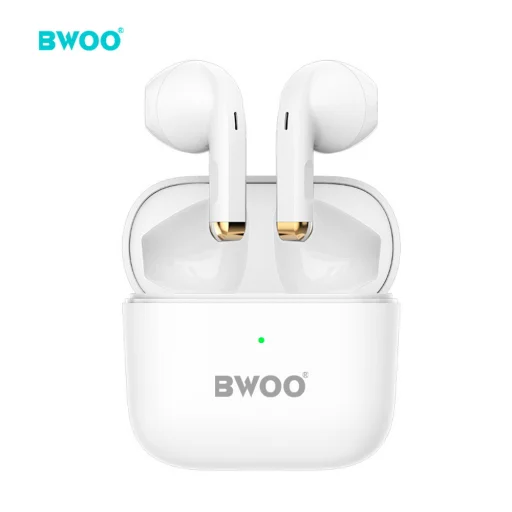 BWOO Bluetooth fülhallgató TWS BW66 fehér - 1
