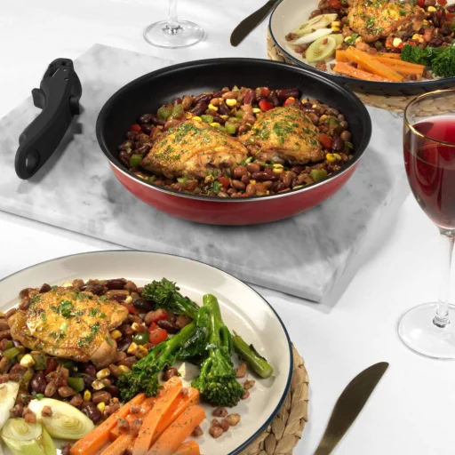 Russell Hobbs RH03995 Riviera 4-Piece Smart Clip Fry Pan Set - 8