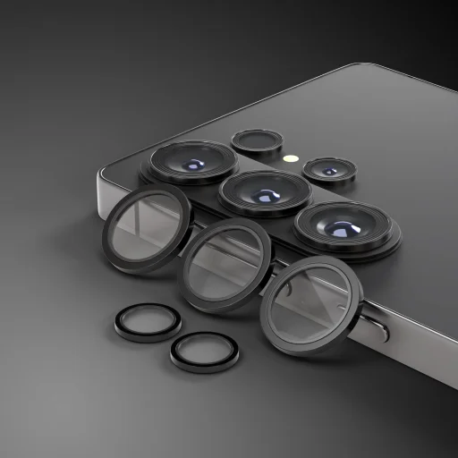 Samsung Galaxy S26 Ultra Etteri kamera lencsevédő üvegfólia fekete - 2