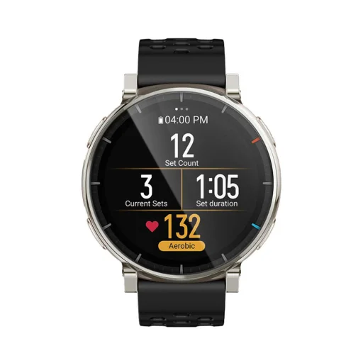 Amazfit Active 3 Prémiové čierne ochranné sklo Techsuit Nano Flex (balenie 2 kusy) - 4