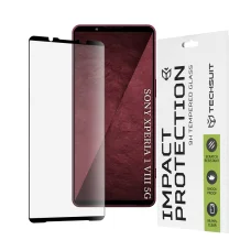 Sony Xperia 1 VIII Techsuit - 111D Celoplošné / Full Glue Čierne tvrdené sklo