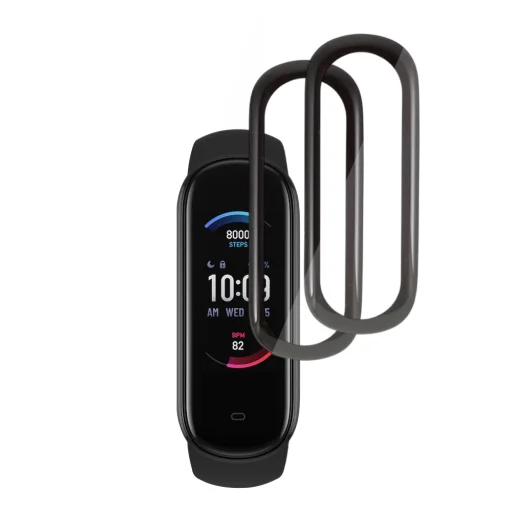 Amazfit Band 5 Čierne Techsuit Nano Flex ochranné sklo (2 kusy) - 2