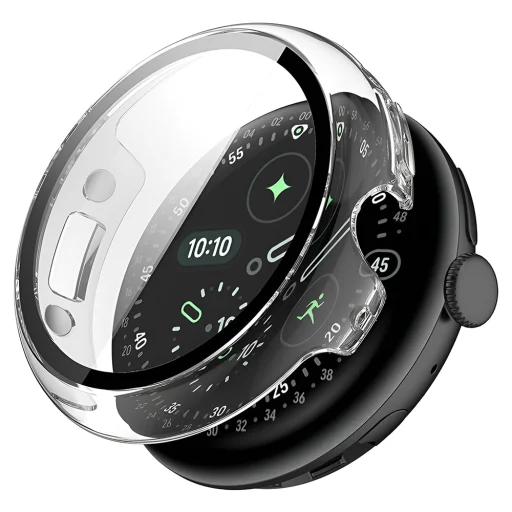 Google Pixel Watch 4 41mm Priehľadné Techsuit - Defense360 Pro + puzdro s ochranou displeja - 1