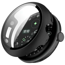 Google Pixel Watch 4 45mm Čierne puzdro Techsuit Defense360 Pro + Ochranné sklo