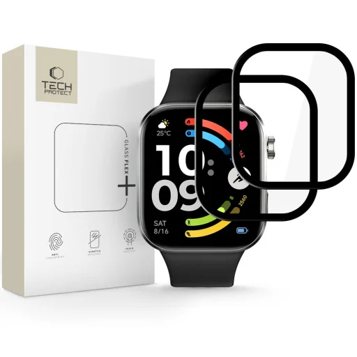 Xiaomi Redmi Watch 6 Tech-Protect Glass Flex+ hybridné sklo 2 ks čierne - 1