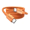UGREEN L502 USB-C – USB-C nylonový opletený kábel, Power Delivery 5 A, oranžový, 1 m thumbnail