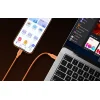 UGREEN L502 USB-C – USB-C nylonový opletený kábel, Power Delivery 5 A, oranžový, 1 m thumbnail