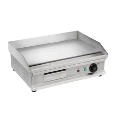 HOME HGAG30 plancha elektrická grilovacia doska, 3000 W, oceľová grilovacia plocha, nastaviteľná teplota, zásuvka na zber oleja