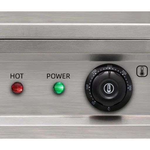 HOME HGAG30 plancha elektrická grilovacia doska, 3000 W, oceľová grilovacia plocha, nastaviteľná teplota, zásuvka na zber oleja - 3