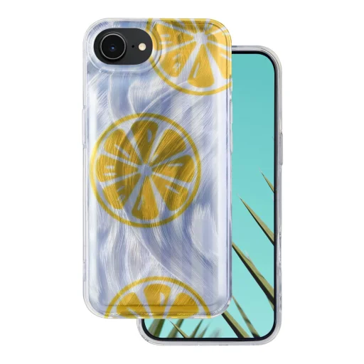iPhone 16e / 17e Ultra Trendy nyári citromsárga tok - 1