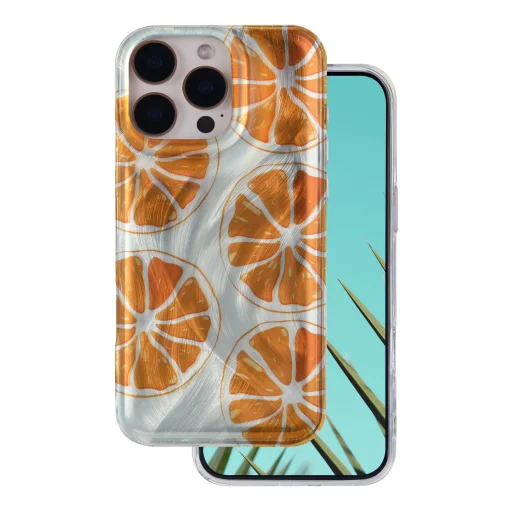 iPhone 15 Pro Ultra Trendy letné oranžové puzdro - 1