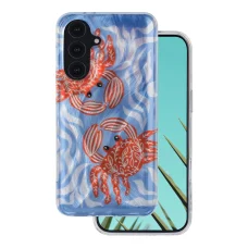 Samsung Galaxy A17 5G Ultra Trendy nyári rák mintás kék tok