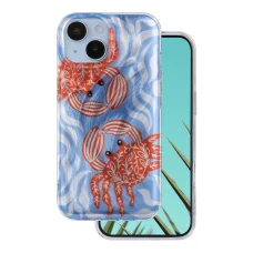 iPhone 14 kék Ultra Trendy nyári rák mintás tok