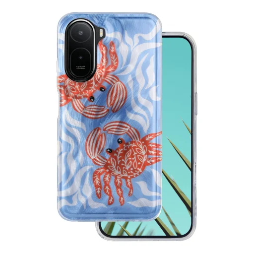 Xiaomi Redmi A7 Pro Ultra trendy letné modré puzdro s motívom kraba - 1