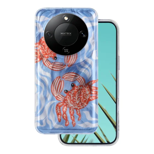 Honor Magic8 Lite puzdro Ultra Trendy letné s motívom kraba, modré - 1