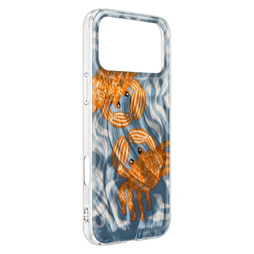 iPhone 14 kék Ultra Trendy nyári rák mintás tok - 3
