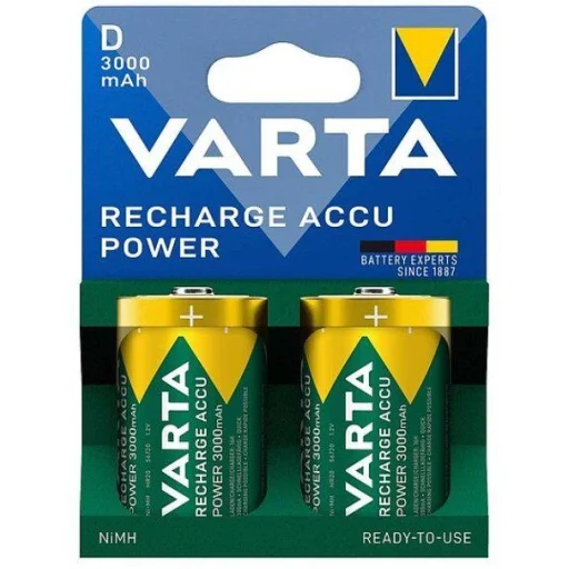 VARTA újratölthető R20 (D típusú) ceruza akkumulátor 3000 mAh Accu Power 2 db - 1