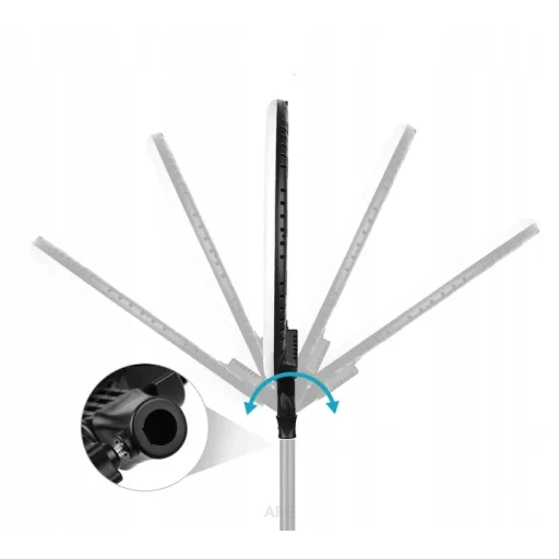45cm G-488 čierne LED kruhové svetlo, kruhová lampa, ringlight so statívom - 7