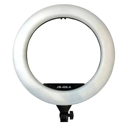 45cm G-488 čierne LED kruhové svetlo, kruhová lampa, ringlight so statívom - 1