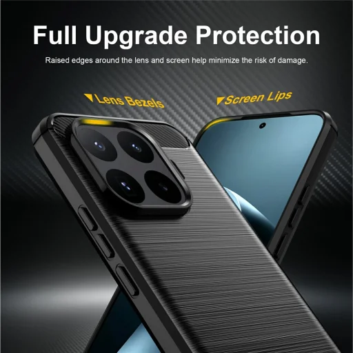 Xiaomi 17T Pro Fekete Techsuit Carbon Silicone tok - 2