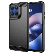  Motorola Moto G37 / G37 Power / G47 / G57 Power / G67 Power Fekete Techsuit - Carbon Silicone tok