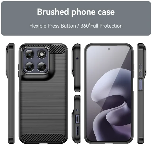 Motorola Moto G87 Fekete Techsuit - Carbon Silicone tok - 6