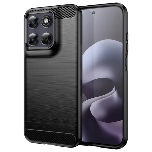 Motorola Moto G87 Fekete Techsuit - Carbon Silicone tok - 1