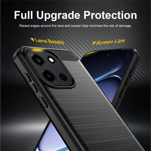 OnePlus Nord 6 Fekete Techsuit - Carbon Silicone tok - 4