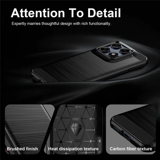 Motorola Edge 70 Pro Fekete Techsuit - Carbon Silicone tok - 3