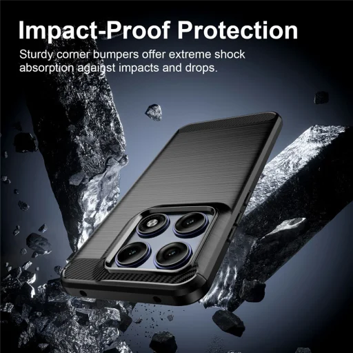 Motorola Edge 70 Pro Fekete Techsuit - Carbon Silicone tok - 4