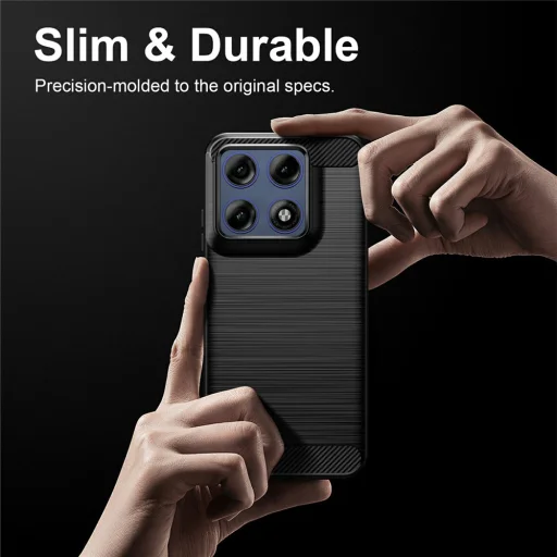Motorola Edge 70 Pro Fekete Techsuit - Carbon Silicone tok - 5