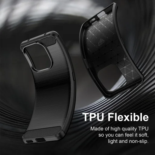 Honor X8d Fekete Techsuit Carbon Silicone tok - 6