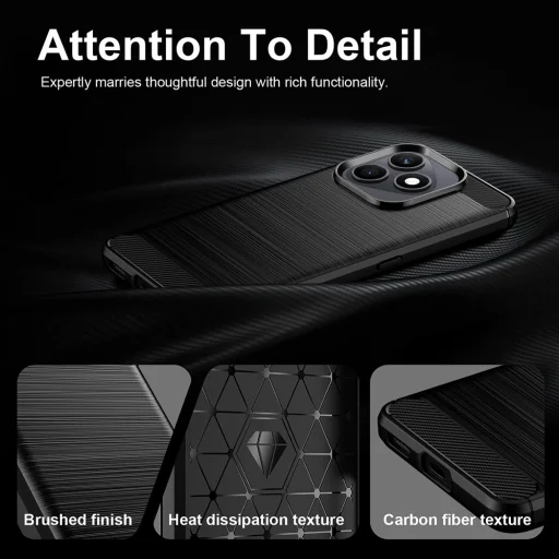 Honor X8d Fekete Techsuit Carbon Silicone tok - 3