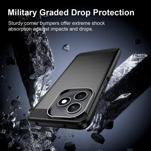 Honor X8d Fekete Techsuit Carbon Silicone tok - 4