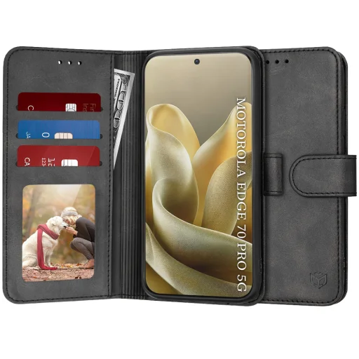 Motorola Edge 70 Pro Fekete Techsuit Diary fliptok - 1