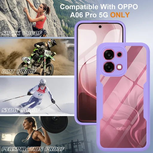 Oppo A6 Pro 4G Lila Techsuit ColorVerse 360 sorozat + képernyővédő tok - 6