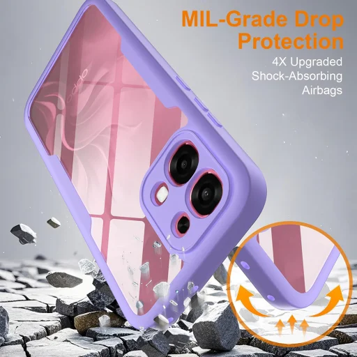 Oppo A6 Pro 4G Lila Techsuit ColorVerse 360 sorozat + képernyővédő tok - 3