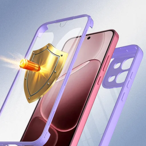 Oppo A6 Pro 4G Lila Techsuit ColorVerse 360 sorozat + képernyővédő tok - 4