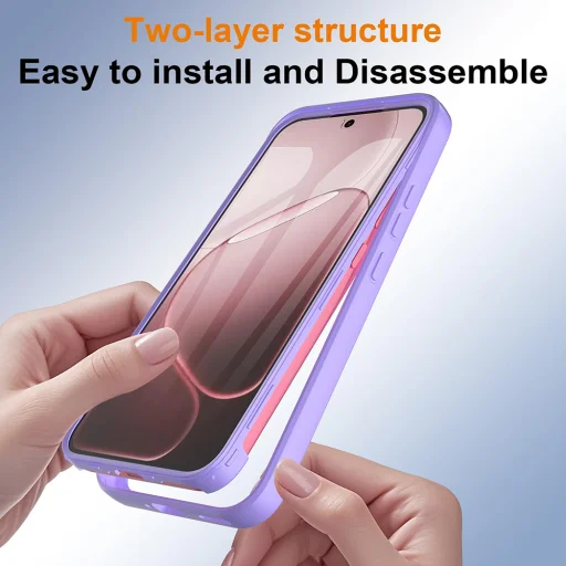 Oppo A6 Pro 4G Lila Techsuit ColorVerse 360 sorozat + képernyővédő tok - 5
