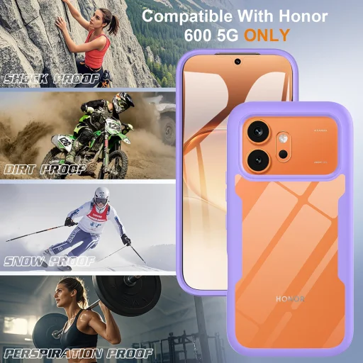 Honor 600 / 600 Pro fialové puzdro Techsuit ColorVerse 360 séria + ochrana displeja - 6