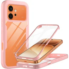 Honor 600 / 600 Pro Rózsaszín Techsuit ColorVerse 360 Series + kijelzővédő tok