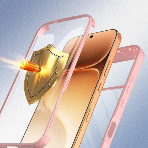 Honor 600 / 600 Pro Rózsaszín Techsuit ColorVerse 360 Series + kijelzővédő tok - 4