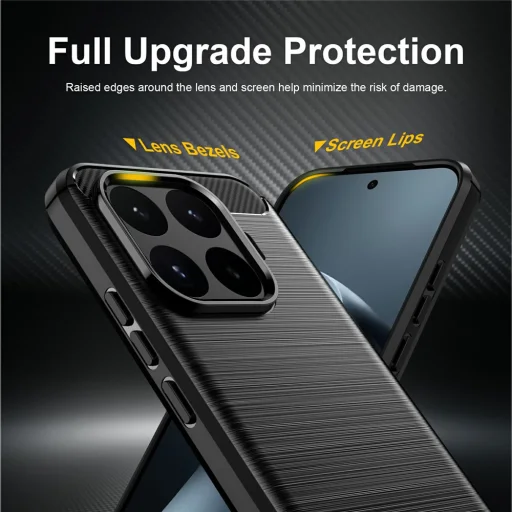 Xiaomi 17T Fekete Techsuit Carbon Silicone tok - 2